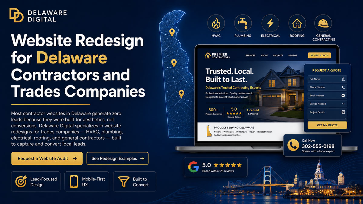 Website Redesign for Delaware Contractors and Trades Companies