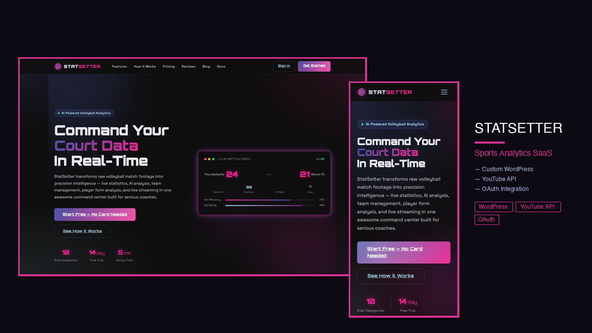 StatSetter Marketing Site